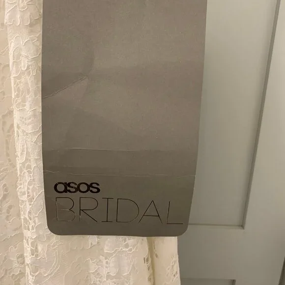 ASOS Ariana Lace Cami Wedding Dress with Full Skirt - Picture 5 of 8